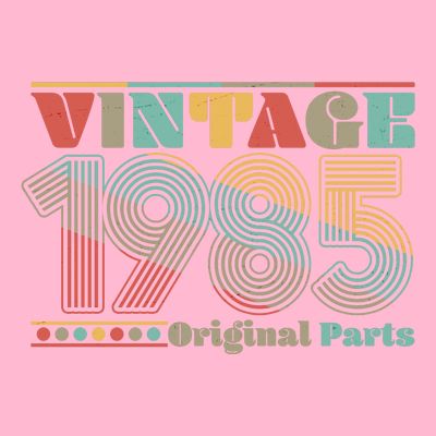 Retro 60s 70s Style Vintage 1985 Original Parts 40th Birthday T-Shirt