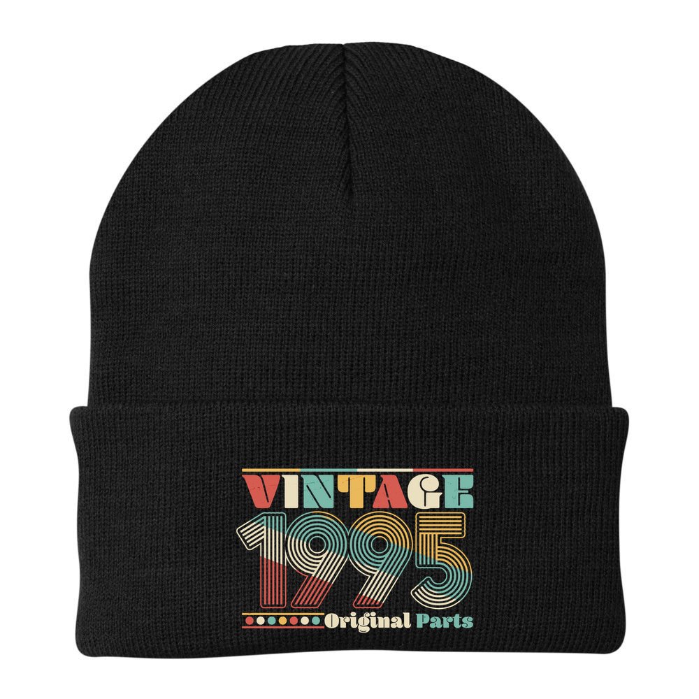 Retro 60s 70s Style Vintage 1995 Original Parts 30th Birthday Beanie