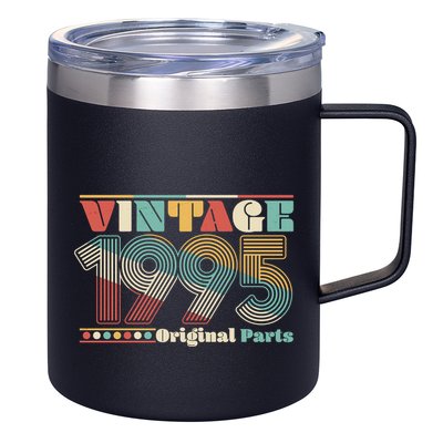 Retro 60s 70s Style Vintage 1995 Original Parts 30th Birthday 12oz Stainless Steel Coffee Mug