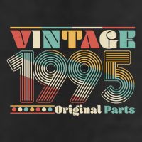 Retro 60s 70s Style Vintage 1995 Original Parts 30th Birthday Trucker Hat