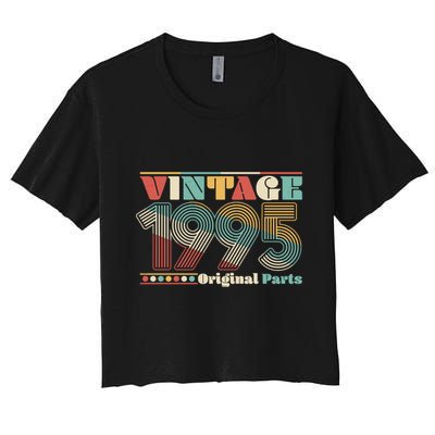 Retro 60s 70s Style Vintage 1995 Original Parts 30th Birthday Crop Top