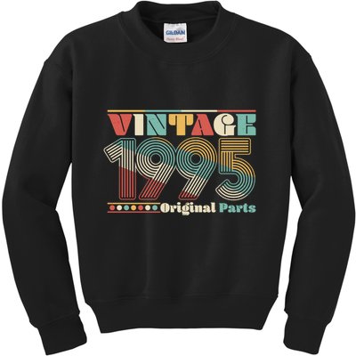 Retro 60s 70s Style Vintage 1995 Original Parts 30th Birthday Kids Sweatshirt
