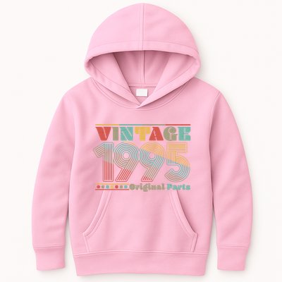 Retro 60s 70s Style Vintage 1995 Original Parts 30th Birthday Kids Hoodie