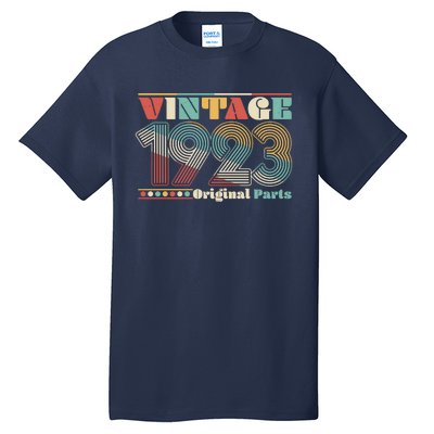 Retro 60s 70s Style Vintage 1923 Original Parts 100th Birthday Tall T-Shirt