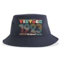 Retro 60s 70s Style Vintage 1923 Original Parts 100th Birthday Sustainable Bucket Hat