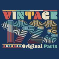 Retro 60s 70s Style Vintage 1923 Original Parts 100th Birthday Baby Bodysuit