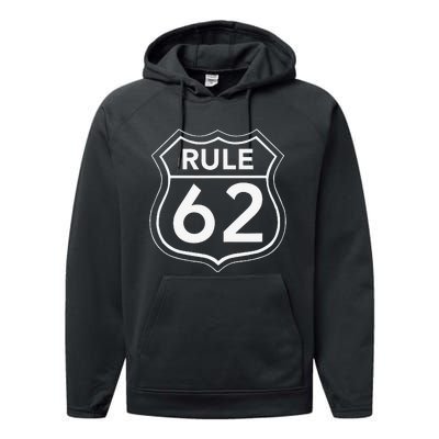 RULE 62 Alcoholics AA Anonymous Living In Sobriety Recovery Performance Fleece Hoodie