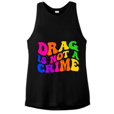 Retro 60's Drag Is Not A Crime Ladies PosiCharge Tri-Blend Wicking Tank