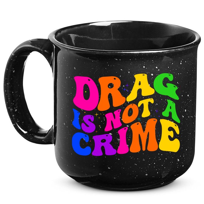 Retro 60's Drag Is Not A Crime 15oz Campfire Ceramic Mug