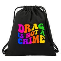 Retro 60's Drag Is Not A Crime Drawstring Bag