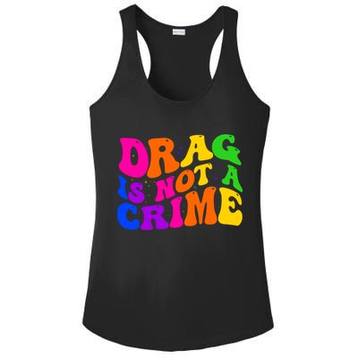 Retro 60's Drag Is Not A Crime Ladies PosiCharge Competitor Racerback Tank
