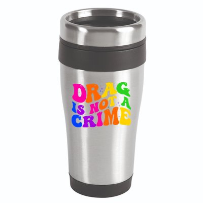 Retro 60's Drag Is Not A Crime 16oz Travel Tumbler