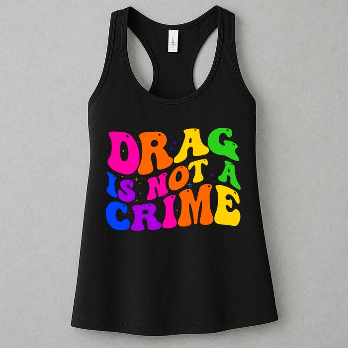 Retro 60's Drag Is Not A Crime Womens Tank Top