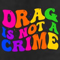 Retro 60's Drag Is Not A Crime Golf Towel