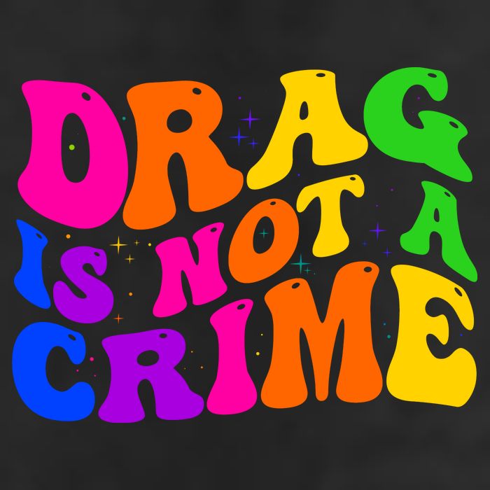 Retro 60's Drag Is Not A Crime Golf Towel
