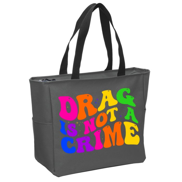 Retro 60's Drag Is Not A Crime Zip Tote Bag