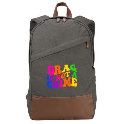 Retro 60's Drag Is Not A Crime Cotton Canvas Backpack