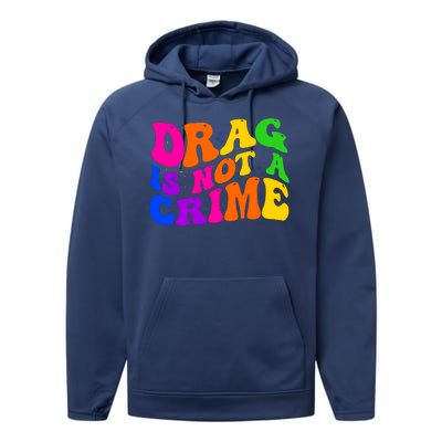 Retro 60's Drag Is Not A Crime Performance Fleece Hoodie