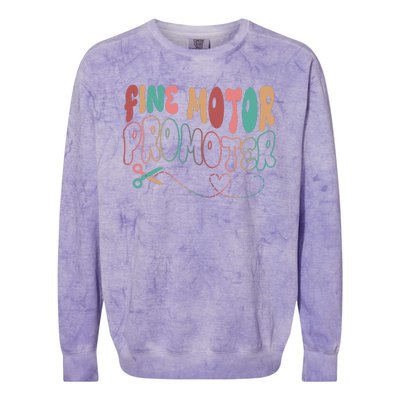 Retro 60s Fine Motor Promoter Occupational Therapy Colorblast Crewneck Sweatshirt