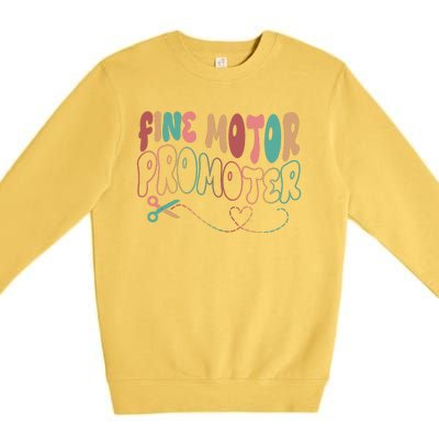 Retro 60s Fine Motor Promoter Occupational Therapy Premium Crewneck Sweatshirt