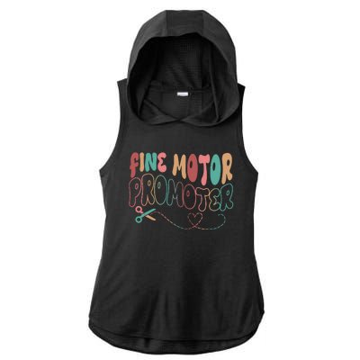 Retro 60s Fine Motor Promoter Occupational Therapy Ladies PosiCharge Tri-Blend Wicking Draft Hoodie Tank