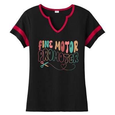 Retro 60s Fine Motor Promoter Occupational Therapy Ladies Halftime Notch Neck Tee