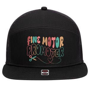 Retro 60s Fine Motor Promoter Occupational Therapy 7 Panel Mesh Trucker Snapback Hat