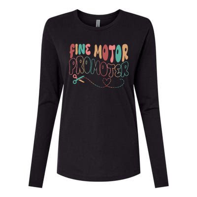 Retro 60s Fine Motor Promoter Occupational Therapy Womens Cotton Relaxed Long Sleeve T-Shirt