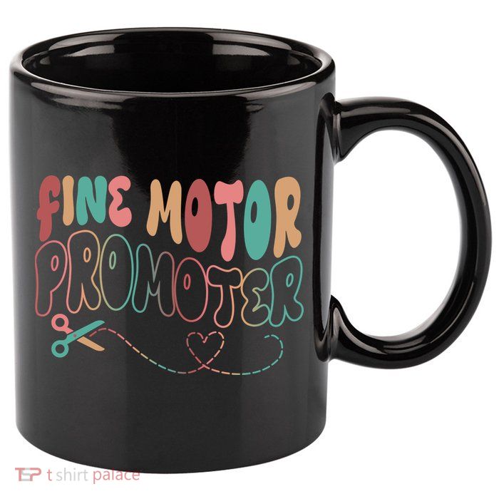 Retro 60s Fine Motor Promoter Occupational Therapy 11oz C Handle Ceramic Mug