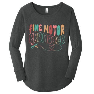 Retro 60s Fine Motor Promoter Occupational Therapy Women's Perfect Tri Tunic Long Sleeve Shirt