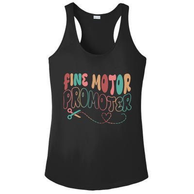 Retro 60s Fine Motor Promoter Occupational Therapy Ladies PosiCharge Competitor Racerback Tank