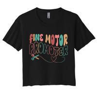 Retro 60s Fine Motor Promoter Occupational Therapy Women's Crop Top Tee