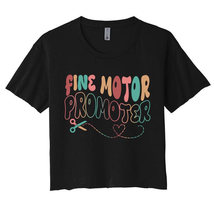 Retro 60s Fine Motor Promoter Occupational Therapy Women's Crop Top Tee