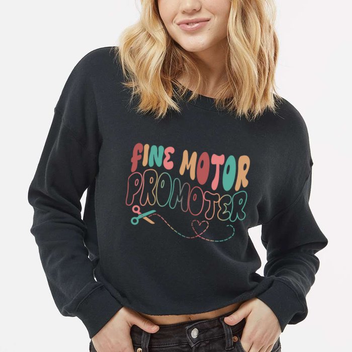 Retro 60s Fine Motor Promoter Occupational Therapy Cropped Pullover Crew