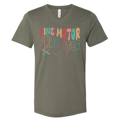 Retro 60s Fine Motor Promoter Occupational Therapy V-Neck T-Shirt