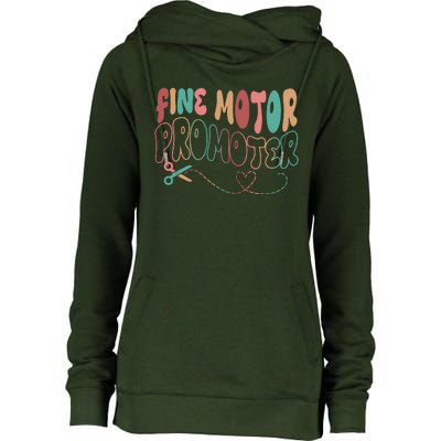 Retro 60s Fine Motor Promoter Occupational Therapy Womens Funnel Neck Pullover Hood