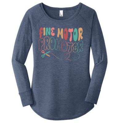 Retro 60s Fine Motor Promoter Occupational Therapy Women's Perfect Tri Tunic Long Sleeve Shirt