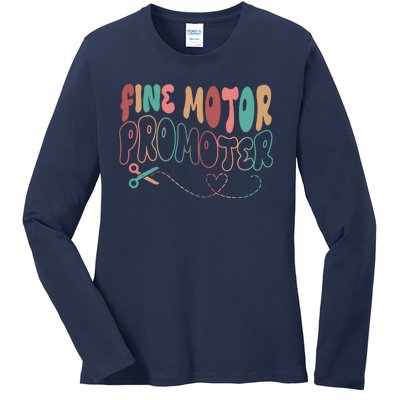 Retro 60s Fine Motor Promoter Occupational Therapy Ladies Long Sleeve Shirt