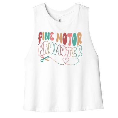 Retro 60s Fine Motor Promoter Occupational Therapy Women's Racerback Cropped Tank