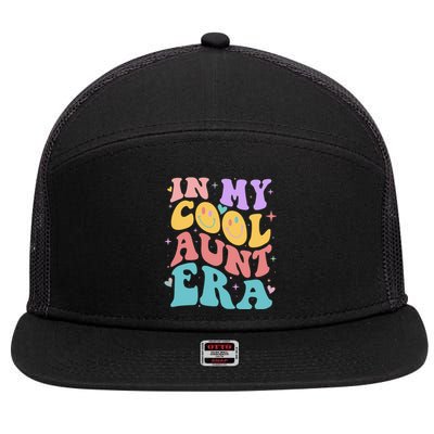 Retro 60s Hippie In My Cool Aunt Era 7 Panel Mesh Trucker Snapback Hat