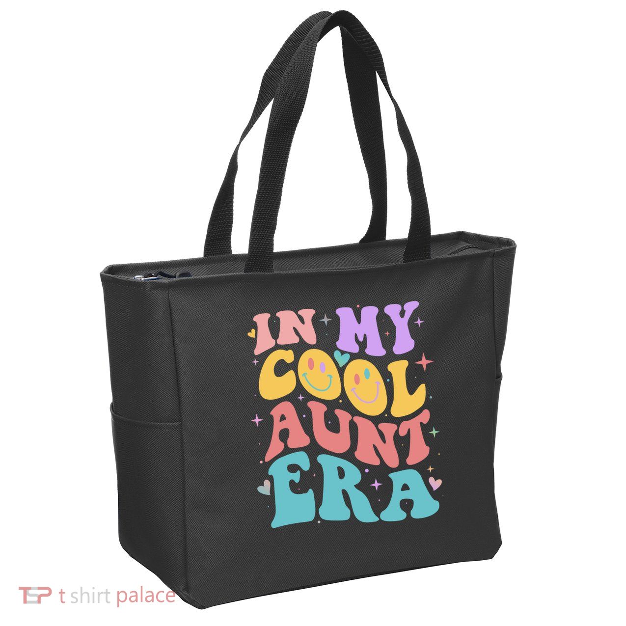 Retro 60s Hippie In My Cool Aunt Era Zip Tote Bag