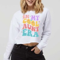 Retro 60s Hippie In My Cool Aunt Era Cropped Pullover Crew