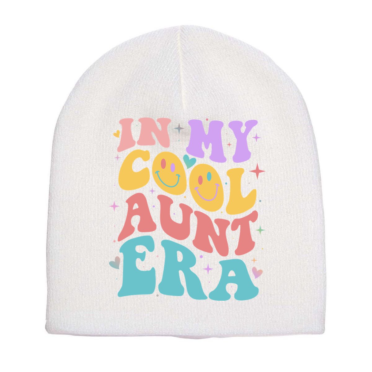 Retro 60s Hippie In My Cool Aunt Era Short Acrylic Beanie