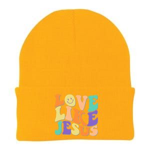 Retro 60s Love Like Jesus Knit Cap Winter Beanie