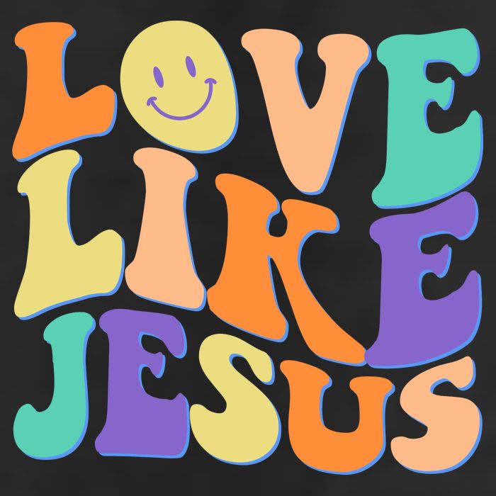 Retro 60s Love Like Jesus Garment-Dyed Heavyweight T-Shirt