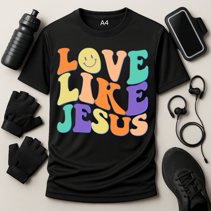 Retro 60s Love Like Jesus Cooling Performance Crew T-Shirt