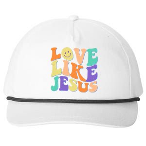 Retro 60s Love Like Jesus Snapback Five-Panel Rope Hat