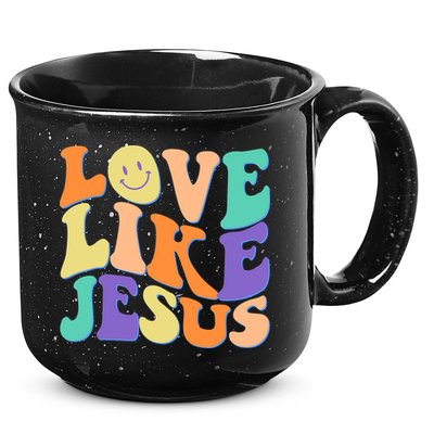 Retro 60s Love Like Jesus 15oz Campfire Ceramic Mug