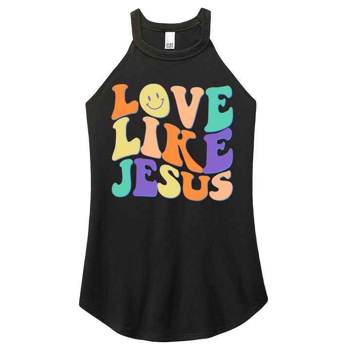 Retro 60s Love Like Jesus Women's Perfect Tri Rocker Tank