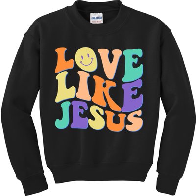 Retro 60s Love Like Jesus Kids Sweatshirt
